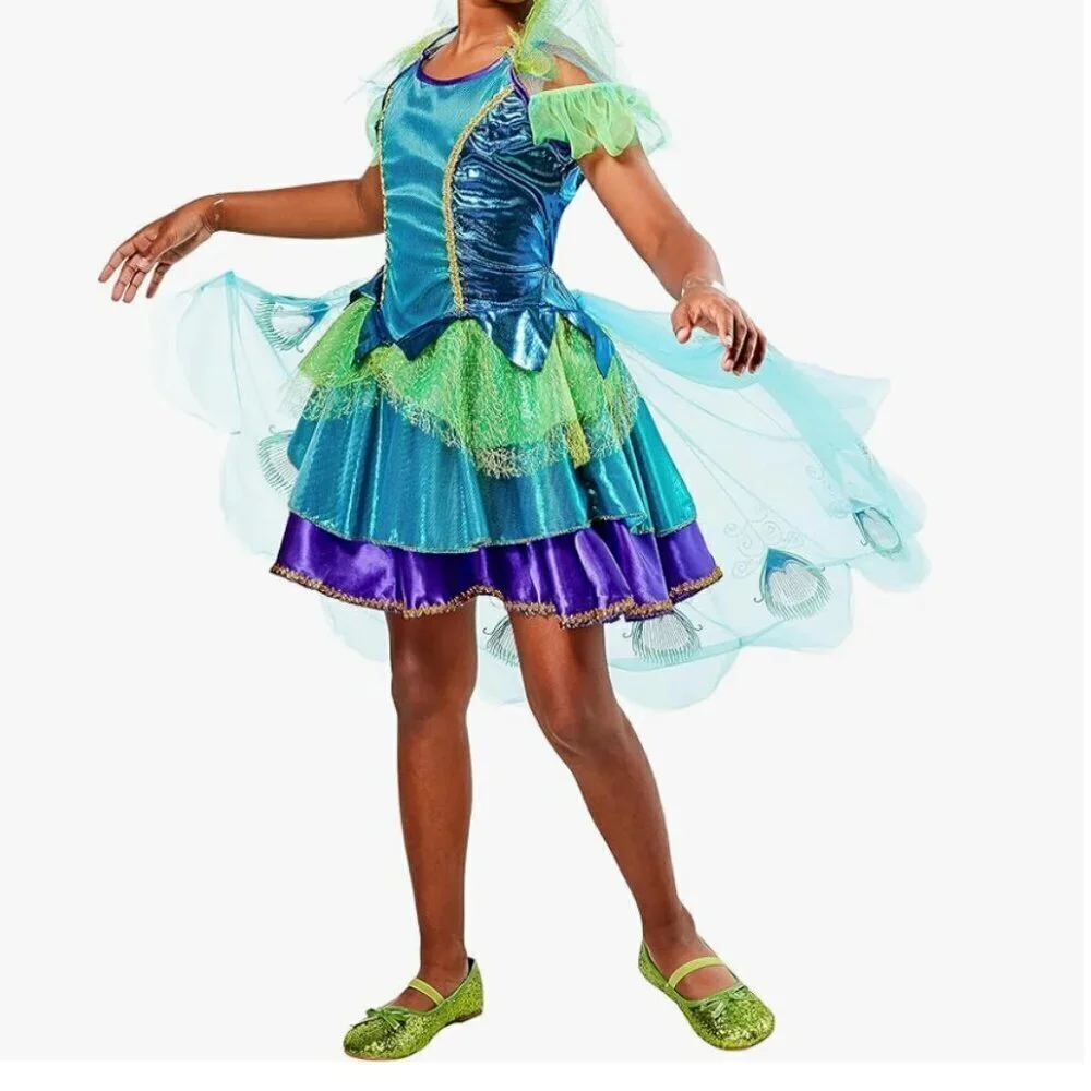 RUBIES Pretty Peacock Purple Teal Blue Green Dress Up Dance Halloween Costume